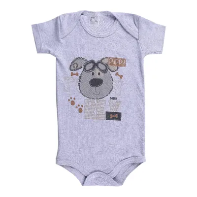 Kit Body Manga Curta Bebê Mub Estampado - 03 Peças Kit Body Manga Curta Bebê Mub Estampado - 03 Peças