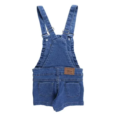 Jardineira Jeans Bebê Kookabu Com Bolso Frontal E Babado Jardineira Jeans Bebê Kookabu Com Bolso Frontal E Babado