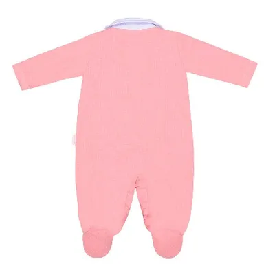 Macacão Longo Bebê Miniclô Bordado Flores