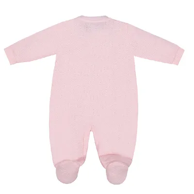 Macacão Longo Bebê Miniclô Com Detalhe Bordado