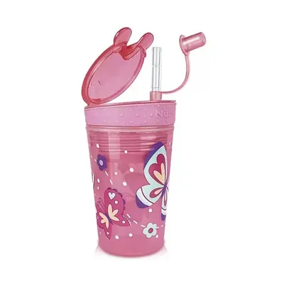 Copo Infantil Nuby 2 Em 1 Com Canudo 270ml Copo Infantil Nuby 2 Em 1 Com Canudo 270ml