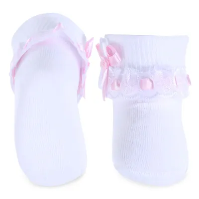 Meia Soquete Infantil Brando Com Bordado E Apliques Meia Soquete Infantil Brando Com Bordado E Apliques
