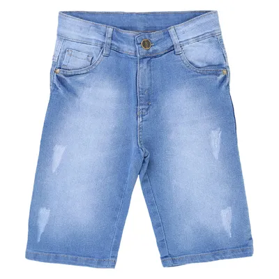 Bermuda Jeans Juvenil Okyside Used Com Puídos Bermuda Jeans Juvenil Okyside Used Com Puídos