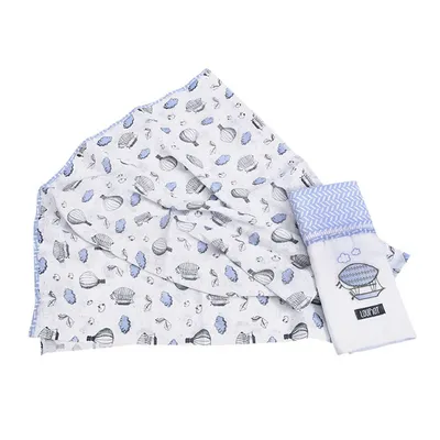 Kit Toalha Fralda Loupiot Temas Balões - 2 Peças