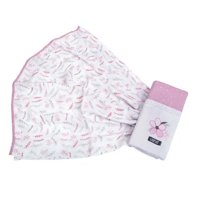 Kit Toalha Fralda Loupiot Temas Flores - 2 Peças