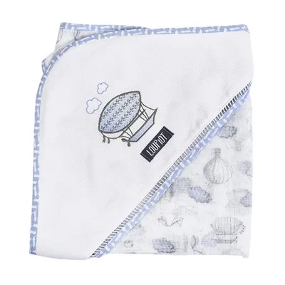 Toalha Com Capuz Loupiot Temas Fralda Balões