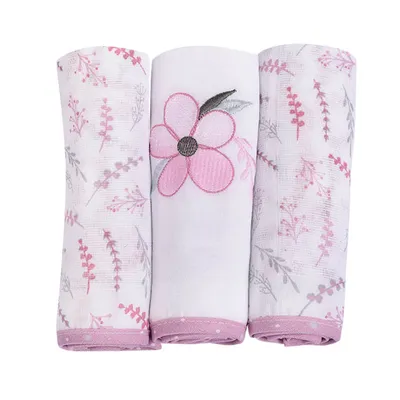 Kit Fralda Loupiot Temas Flores - 3 Peças