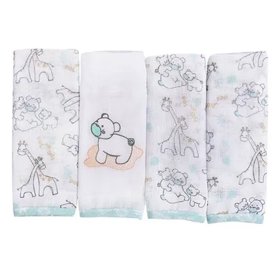 Kit Pano De Boca Loupiot Temas Safari - 4 Peças