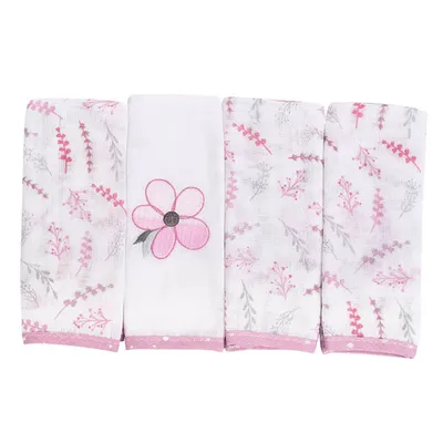 Kit Pano De Boca Loupiot Temas Flores - 4 Peças