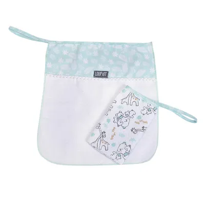 Kit Pano De Boca Loupiot Temas Felpa Safari - 2 Peças Kit Pano De Boca Loupiot Temas Felpa Safari - 2 Peças