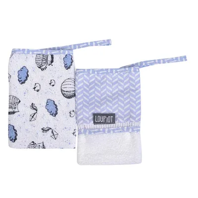 Kit Pano De Boca Loupiot Temas Felpa Balões - 2 Peças Kit Pano De Boca Loupiot Temas Felpa Balões - 2 Peças