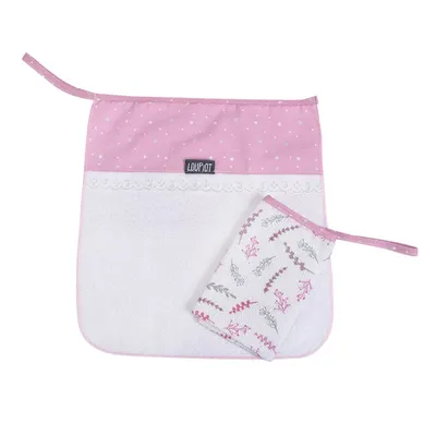 Kit Pano De Boca Loupiot Temas Felpa Flores - 2 Peças Kit Pano De Boca Loupiot Temas Felpa Flores - 2 Peças