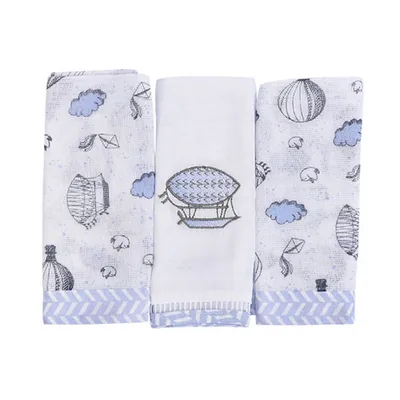 Kit Pano De Boca Loupiot Temas Balões - 3 Peças Kit Pano De Boca Loupiot Temas Balões - 3 Peças