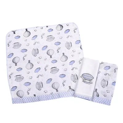 Kit Pano De Boca Loupiot Temas Balões - 3 Peças Kit Pano De Boca Loupiot Temas Balões - 3 Peças