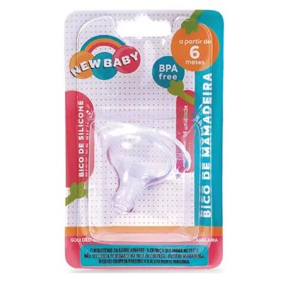Bico De Mamadeira New Baby Silicone Big Convencional Fase 2