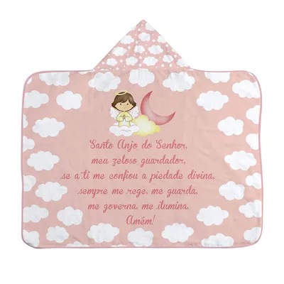 Toalha Com Capuz Anjo Da Guarda Estampada