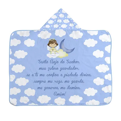Toalha Com Capuz Anjo Da Guarda Estampada