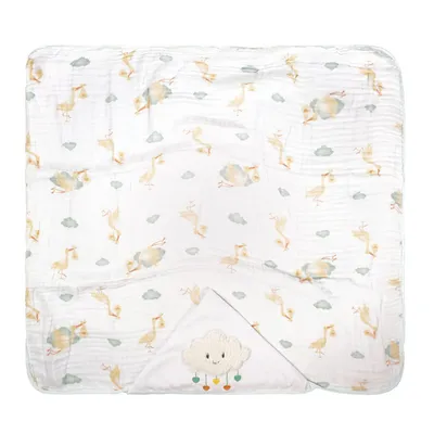 Toalha Com Capuz Baby Joy Soft Mais Bordado Nuvem
