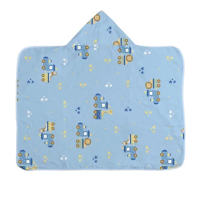 Toalha Com Capuz Bercinho Com Forro Estampa Safari