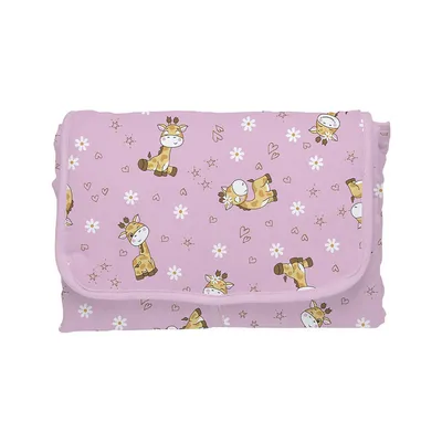 Trocador De Fralda Bercinho Portátil Forro Pvc Girafa