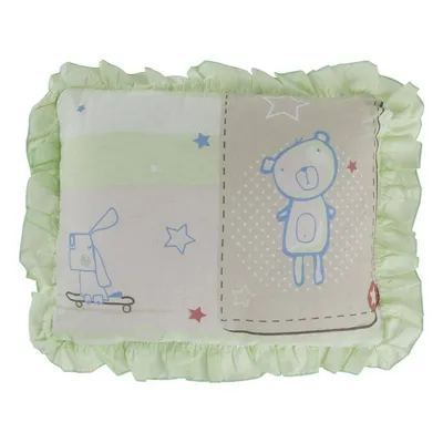 Travesseiro Carícia Baby Minasrey Com Babado E Estampa Travesseiro Carícia Baby Minasrey Com Babado E Estampa