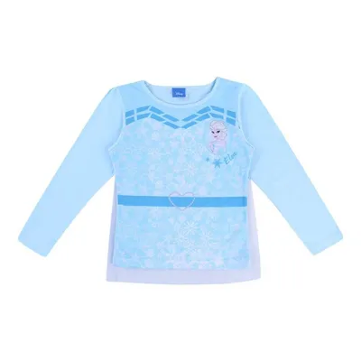 Blusa Fakini Em Meia Malha Manga Longa Com Capa Frozen Infantil