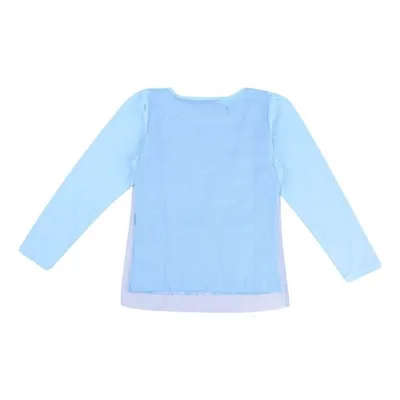 Blusa Fakini Em Meia Malha Manga Longa Com Capa Frozen Infantil