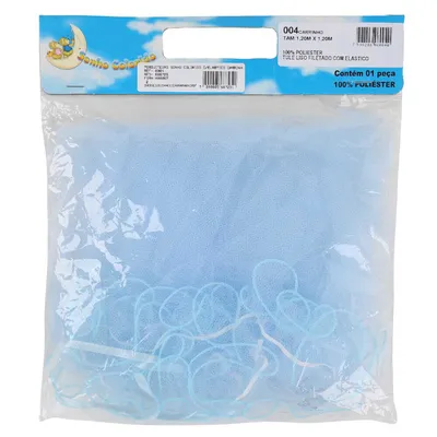 Mosquiteiro Sonho Colorido Com Elástico Para Carrinho Liso