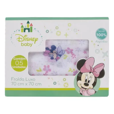 Kit Fralda Estampa Sortida Mickey / Minnie Com 05 Peças 6075
