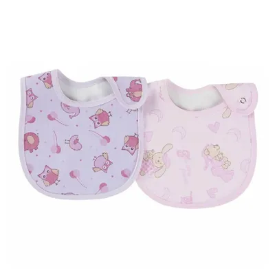 Kit Babador Flanelado Sortido Menina E Menino 02 Peças 12834