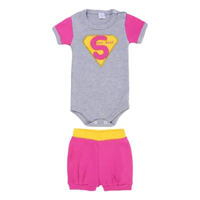 Conjunto Body e Short Suedine Bordado Super Bebê