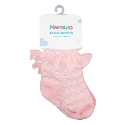 Meia Bebê Pimpolho Festa Fashion Renda