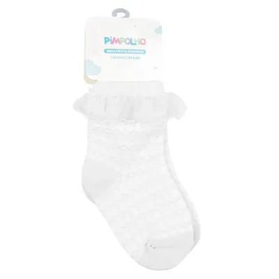 Meia Bebê Pimpolho Festa Fashion Renda