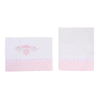 Jogo De Lençol Bordados Alexandra Percal Com 03 Peças Rosa Jogo De Lençol Bordados Alexandra Percal Com 03 Peças Rosa