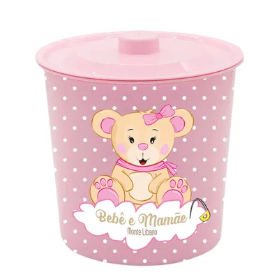 Lixeira Monte Líbano Redonda Com Tampa