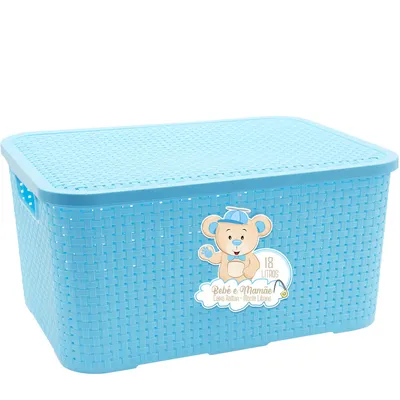 Caixa Organizadora Monte Líbano Rattan 18 Litros