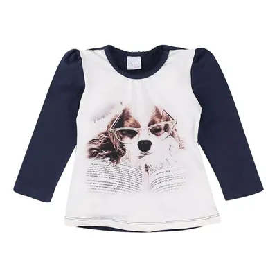 Blusa Infantil Color Mini Manga Longa Estampada Com Strass