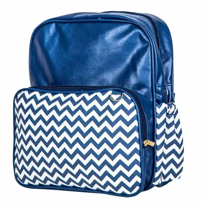 Mochila Maternidade Boni Bolsas Chevon Com Bolso 26x36