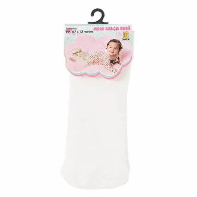Meia Calça Lisa Duck Para Bebê 0 A 12 Meses Menina Meia Calça Lisa Duck Para Bebê 0 A 12 Meses Menina