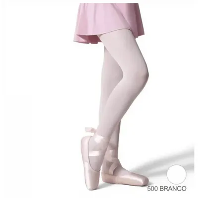 Meia calça Selene Infantil Para Ballet E Jazz Fio 40 Branco Meia calça Selene Infantil Para Ballet E Jazz Fio 40 Branco