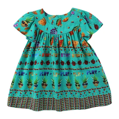 Vestido Bebê Kookabu Estampa Frutas Vestido Bebê Kookabu Estampa Frutas