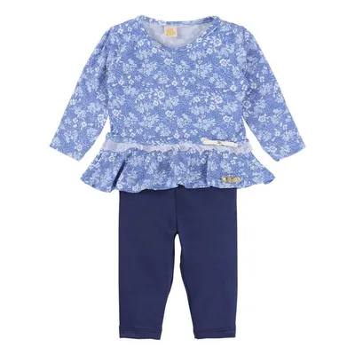 Conjunto Blusa Floral Com Tule + Calça Legging Menina 20803