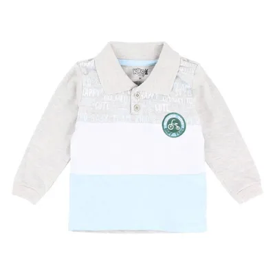 Camiseta Manga Longa Tricolor Com Gola Polo Menino 20439 Camiseta Manga Longa Tricolor Com Gola Polo Menino 20439