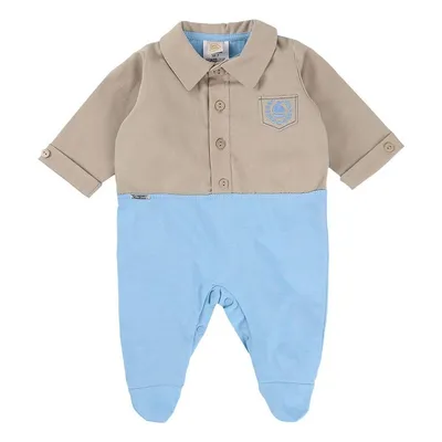 Macacão Longo Menino Din Don Bordado Barquinho