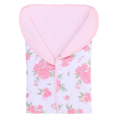 Cobertor Baby Sac Din Don em Malha com Estampa Floral Cobertor Baby Sac Din Don em Malha com Estampa Floral