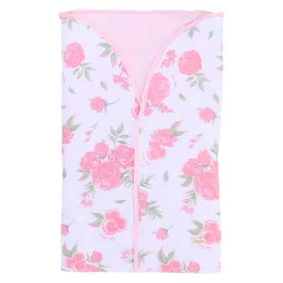 Cobertor Baby Sac Din Don em Malha com Estampa Floral Cobertor Baby Sac Din Don em Malha com Estampa Floral