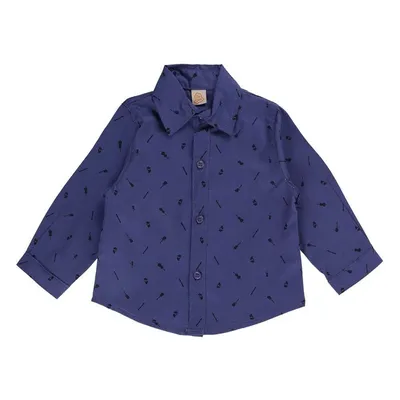 Conjunto Menino Din Don Camisa Estampada + Calça Sarja Cordão