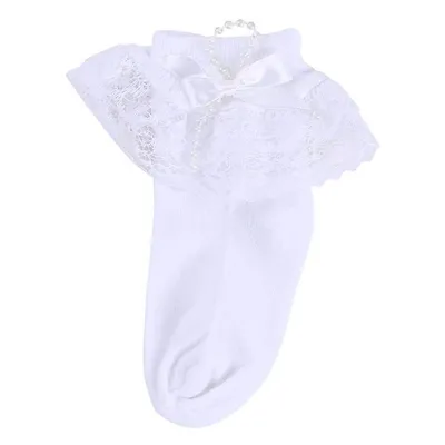 Meia Soquete Everly Bebê Bordada Renda Festa Menina