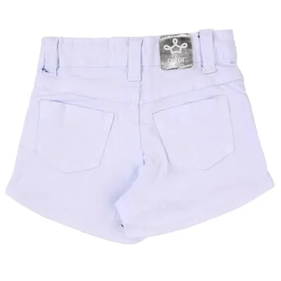 Short Color Mini Sarja Cós Elástico Menina Short Color Mini Sarja Cós Elástico Menina