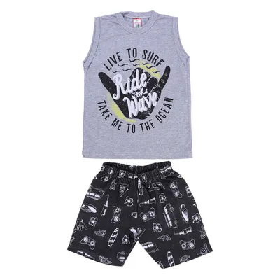 Conjunto Cleomara Regata + Bermuda Estampada